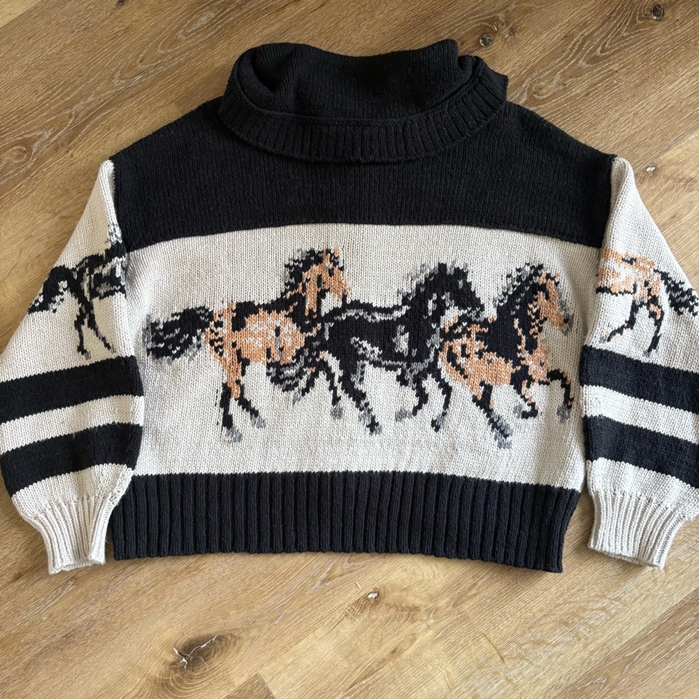 Pilcro Horse Graphic Cardigan Sweater - Picture 8 of 9